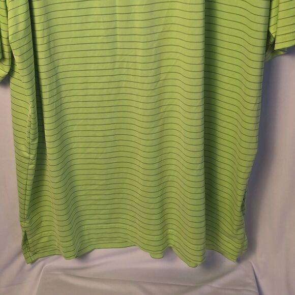 Footjoy FJ Performance‎ Golf Polo Shirt XXL - Green Striped, Breathable - Picture 9 of 11